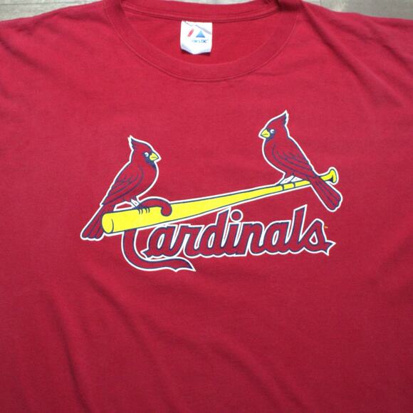 Vintage St Louis Cardinals Albert Pujols T Shirt Mens 2XL Red MLB Jersey - Picture 2 of 5